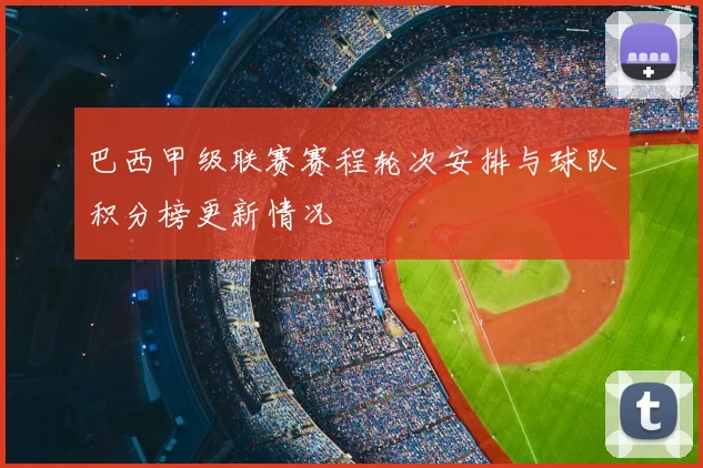 巴西甲级联赛赛程轮次安排与球队积分榜更新情况